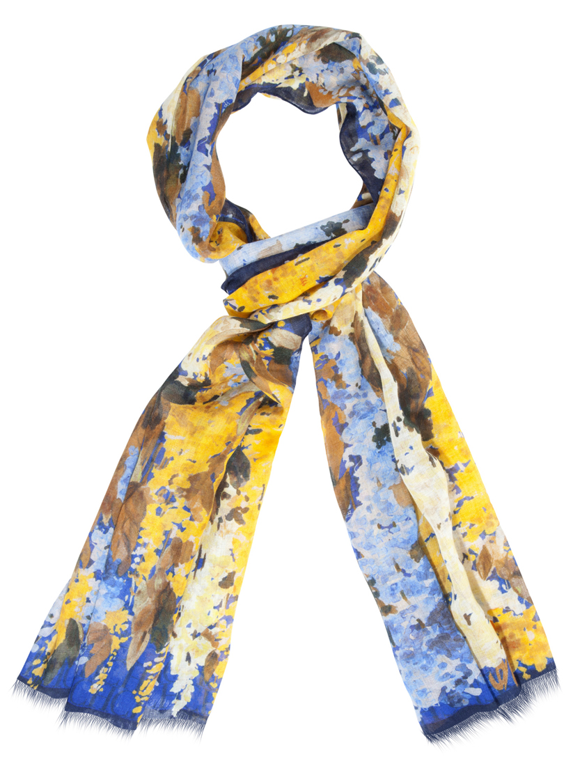 CH CAROLINA HERRERA - Pashmina en tono azul y amarillo - Precio $740.000