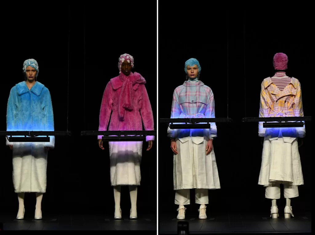 Trajes blancos y nude que cambian de aspecto para pasar del día a la noche