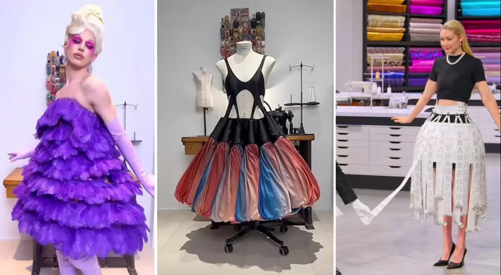 Falda que gira para cambiar de color e imprimir mensajes, ejemplo de moda tecnológica