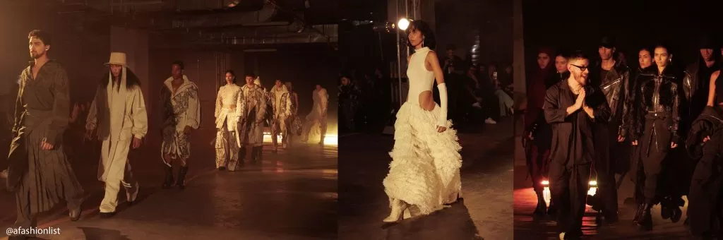 Muestra de tejido ancestral presentada en el Santander Fashion Week 2025