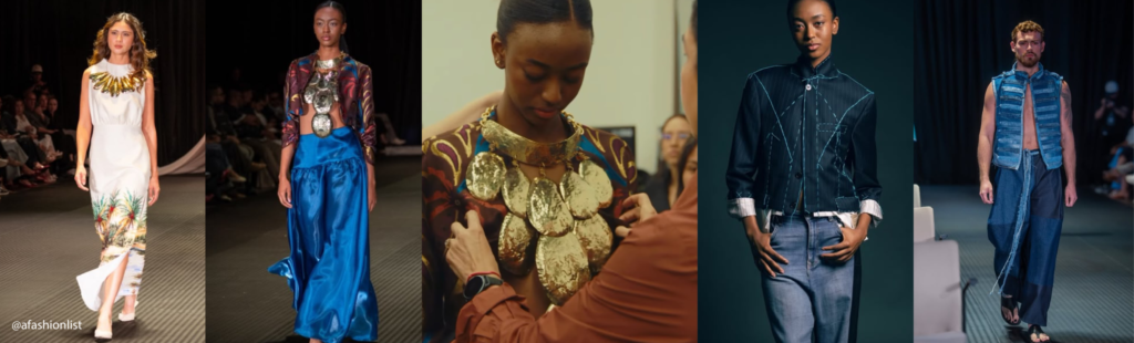 Colecciones de Alejandro Crocker y Magreb de Mercedes Reyes en el SFW 2026: prendas regeneradas, collares dorados y denim